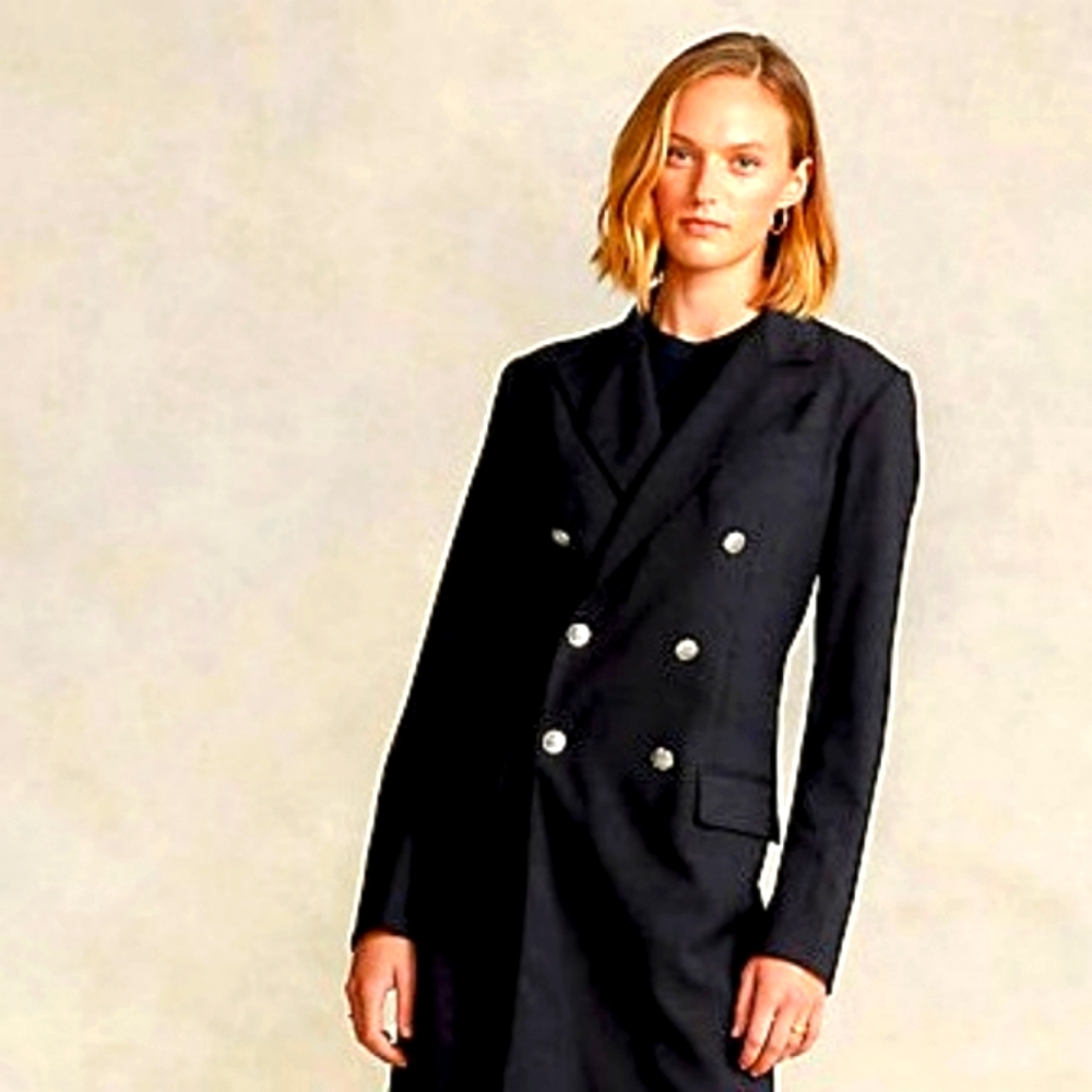 POLO Ralph Lauren double breast wool Tux coat. NWOT
